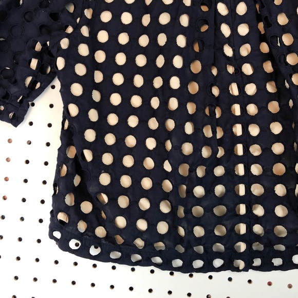 ANN TAYLOR polka dot crop top swiss dot swing mod - Picture 8 of 8